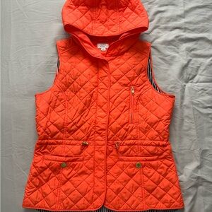 Crown & Ivy Orange Quilted Vest